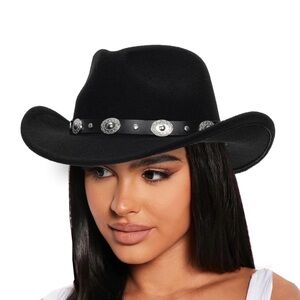 Black Western Hat with Silver Accents